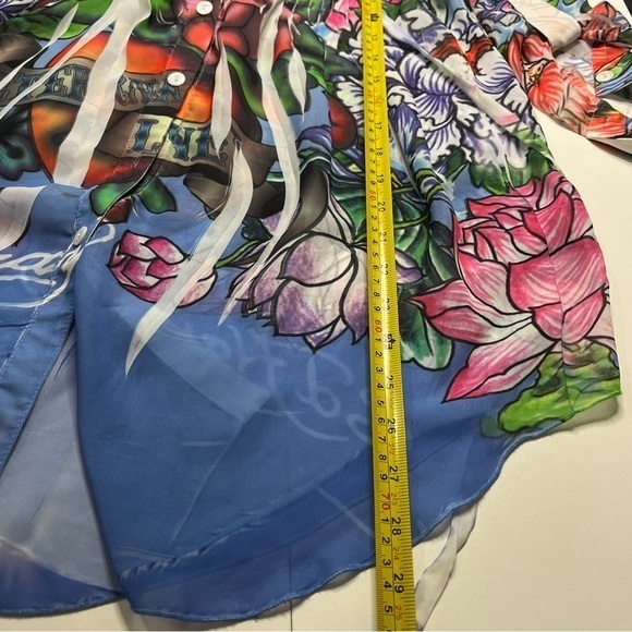 Vintage Ed Hardy Blouse L - Picture 9 of 9